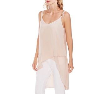 Vince Camuto Peach Hi Low V-Neck Camisole XXS NWT